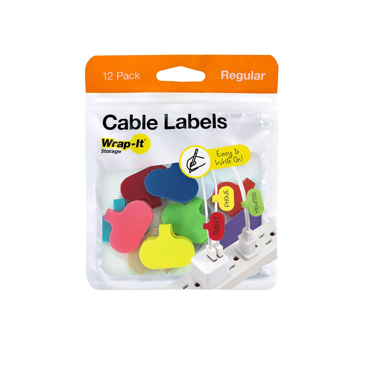 Wrap-It Oval Cable Labels Pkg/12