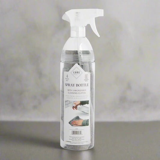 Pure Clean Spray Bottle With 3 Cleaning Cloths - Smoke