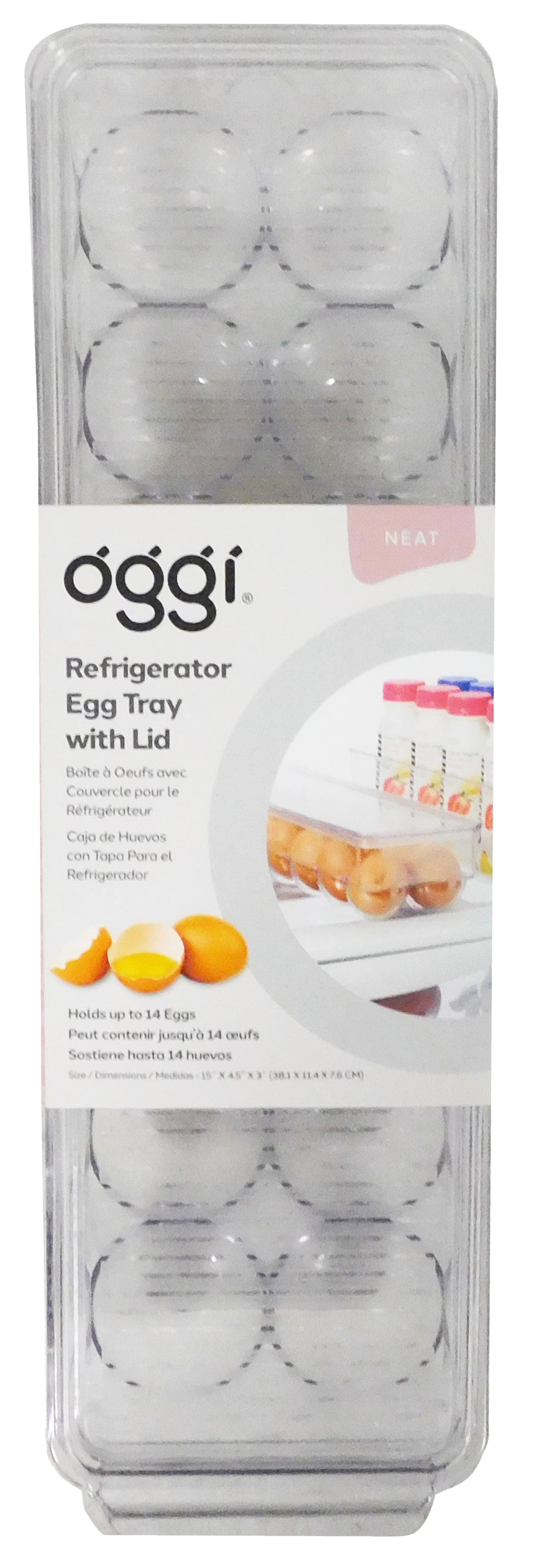 EGG TRAY - HOLDS 14 - COVERD BOX