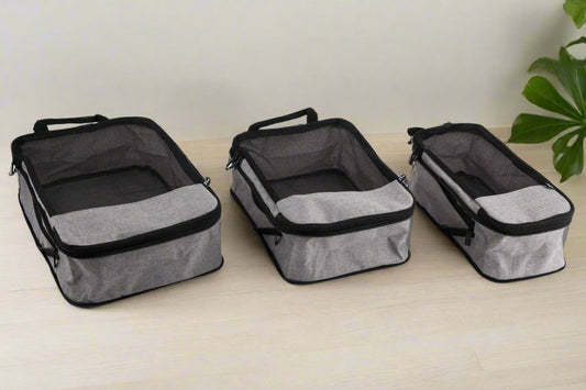 Deluxe Packing Cubes - Set of 3 - Gray